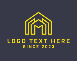 Barn - Warehouse Depot Letter M logo design
