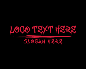 Frightening - Scary Horror Brush logo design