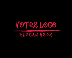 Grunge - Scary Horror Brush logo design
