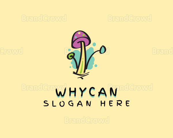 Graffiti Mushroom Cartoon Logo