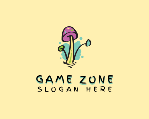 Graffiti Mushroom Cartoon logo design