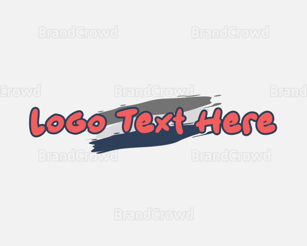 Doodle Painting Wordmark Logo