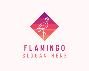 Flamingo Bird Aviary Logo