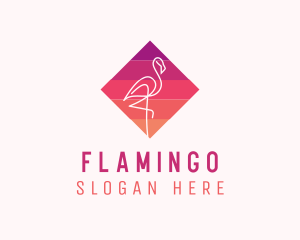 Flamingo Bird Aviary logo design