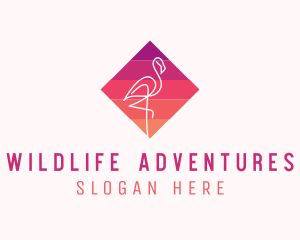 Flamingo Bird Aviary logo design