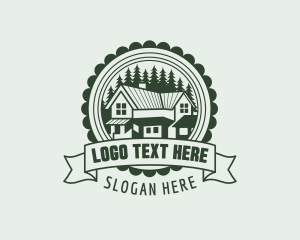 Realtor - Cabin House Roofing logo design