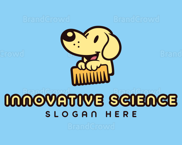 Dog Grooming Comb Logo