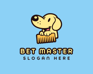 Dog Grooming Comb Logo