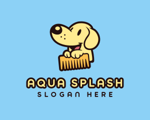 Dog Grooming Comb logo design