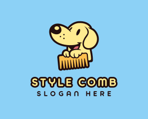 Dog Grooming Comb logo design