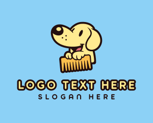 Dog Grooming Comb Logo