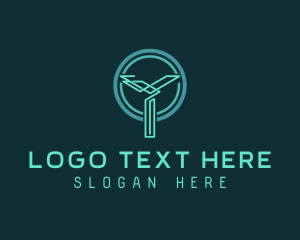 Application - Digital Technology Letter Y logo design
