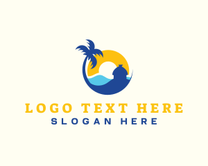 Tour Guide - Beach Hut Travel logo design
