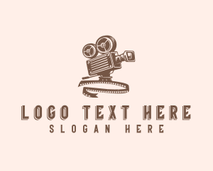 Theather - Retro Film Camera logo design