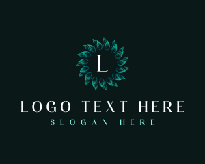 Gardening - Leaf Spa Wreath logo design