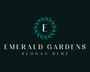 Leaf Spa Wreath logo design