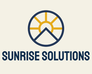 Day - Sun Mountain Badge logo design