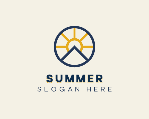 Sun Mountain Badge logo design