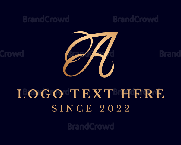 Luxury Fashion Letter A Logo