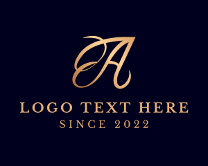 Handmade - Luxury Fashion Letter A logo design