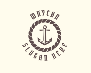 Marine Pirate Anchor Logo