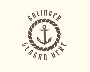 Fishing - Marine Pirate Anchor logo design