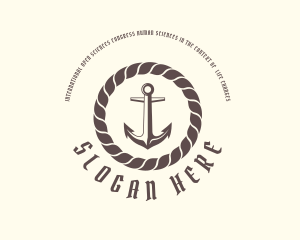 Ship - Marine Pirate Anchor logo design