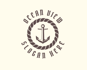 Marine Pirate Anchor logo design