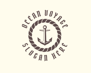 Marine Pirate Anchor logo design