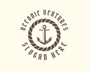 Marine Pirate Anchor logo design