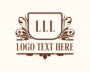 Luxury - Stylish Floral Shield logo design