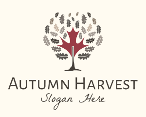 Autumn Maple Tree logo design