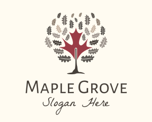 Autumn Maple Tree logo design