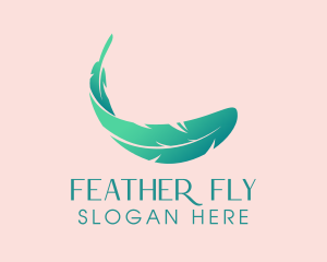 Green Feather Wellness logo design