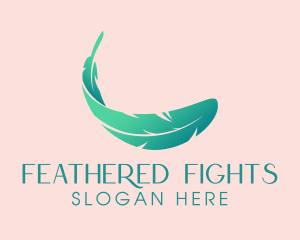 Green Feather Wellness logo design