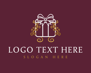 Anniversary - Ribbon Gift Present logo design