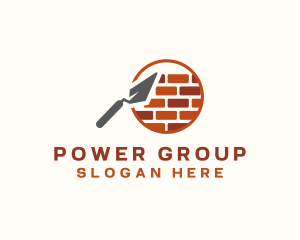 Brick - Trowel Brick Construction logo design