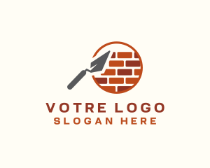 Brick - Trowel Brick Construction logo design