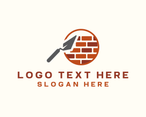 Trowel - Trowel Brick Construction logo design