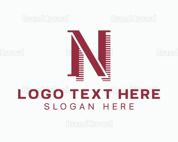 Retro Shadow Business Letter N Logo