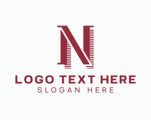 Monogram - Retro Shadow Business Letter N logo design