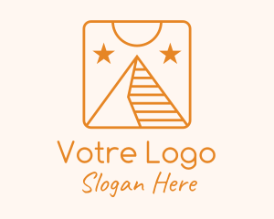 Shirt - Minimalist Pyramid Travel logo design