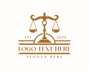 Prosecutor - Paralegal Law Scale logo design