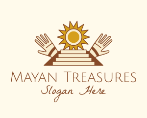 Mayan - Mayan Sun Pyramid logo design