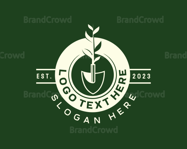 Planting Shovel Lawn Logo