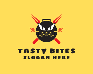 Fast Food - Evil Barbeque Grill logo design