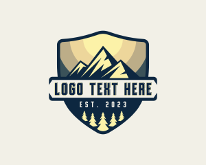 Trekking - Mountain Summit Adventure logo design