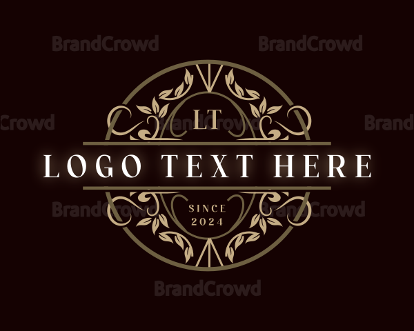 Luxury Leaf Wreath Logo