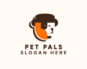 Cute Puppy Pet logo design