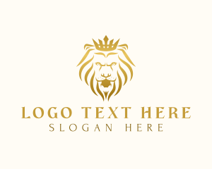 Winged Lion - Royal Lion King logo design